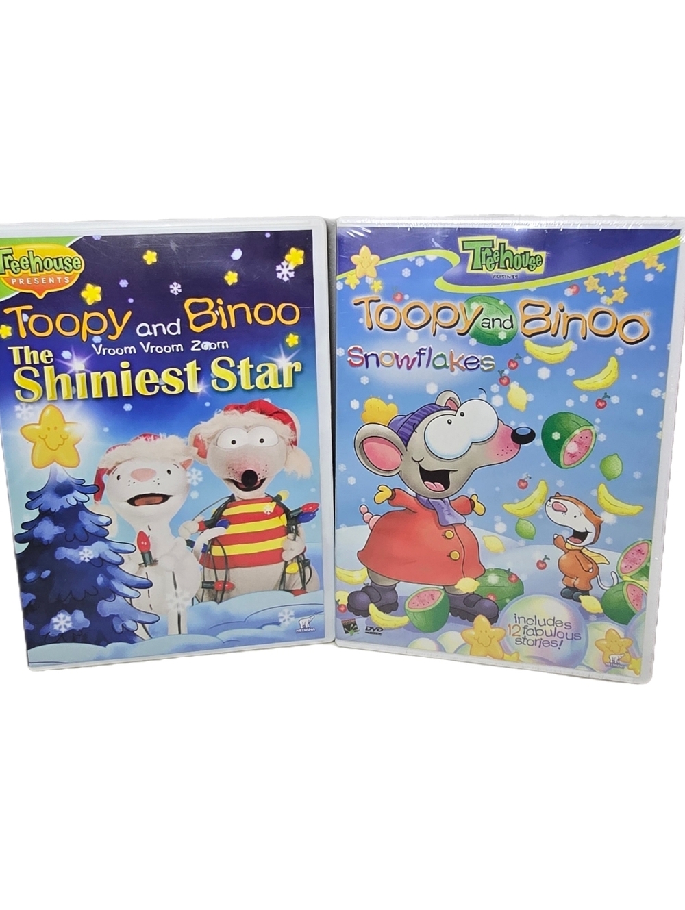 Toopy and Binoo Lot Of 2 DVD's Snowflakes (NEW) & Shiniest Star - Canadian